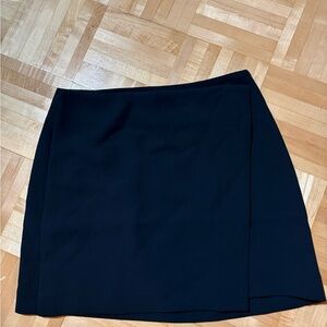 Navy Wrap Skirt